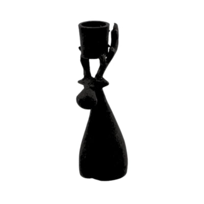 Chandelier Daan en bois courbé dobra noir 14 cm | 9 pièces