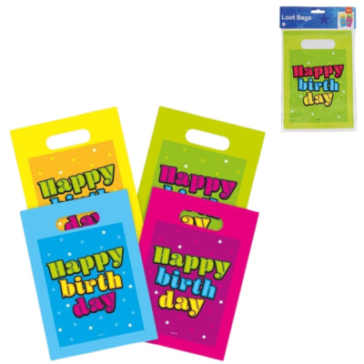 Folat sac cadeau joyeux anniversaire 23 cm 8 pièces | 24 pièces