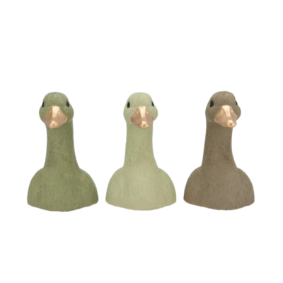 Daan benthout statue tête de canard vert 14 cm 3 assortis | 12 pièces