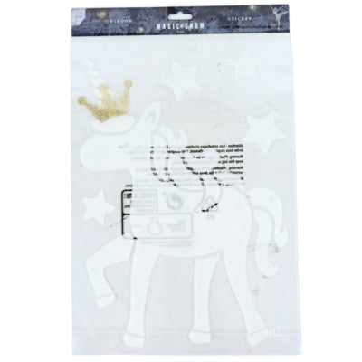 Autocollant de fenêtre licorne 40 cm | 24 pièces