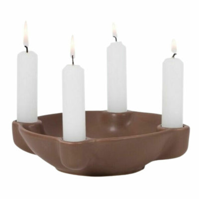 Chandelier Senza quatre saisons en céramique marron 18 cm | 12 pièces