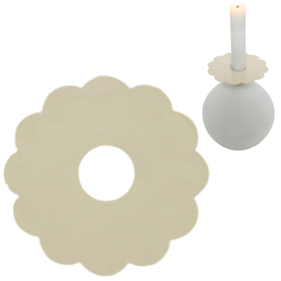 Stjernsund anneau de bougie fleur de loua beige brillant 9,3 cm | 24 pièces