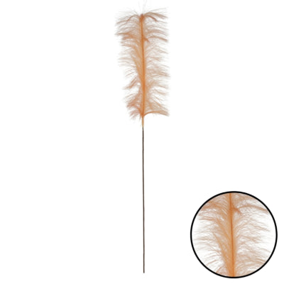 Countryfield branche artificielle plume m orange 112 cm | 24 pièces