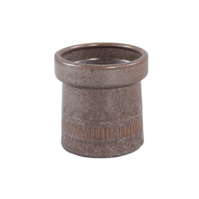 Ptmd rail de pot de fleur haut s marron foncé 11 cm | 18 pièces