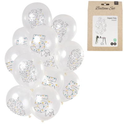 Folat ballons figurine origami 5 ans 30 cm lot de 12 | 24 pièces