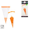 Ty par sac cône avec fermeture transparent orange 24,7 cm lot de 10 | 48 pièces
