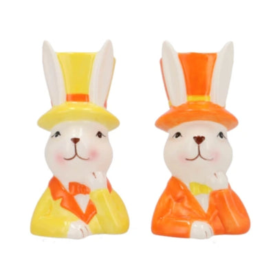 Vase Lapin de Pâques Lapin de Pâques 14 cm 2 assortis | 12 pièces