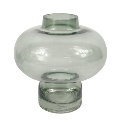 Vase verre gris 20,5 cm 2 assortis | 6 pièces
