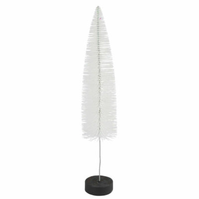 Sapin de Noël Countryfield sur socle blanc pailleté 40 cm | 12 pièces