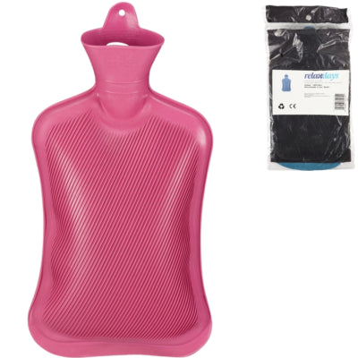 Bouillotte Relaxdays rose 2 l | 6 pièces