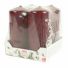 Bougies pilier Gala Profissimo rouge bordeaux 4,8 x 11 cm 4 pièces | 7 pièces