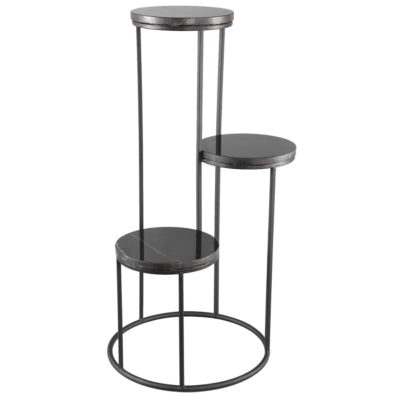 Ptmd table d'appoint Hilde marbre 81 cm | 2 pièces