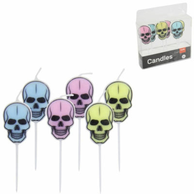 Folat bougies de fête d'Halloween pastel 8 cm lot de 6 | 24 pièces