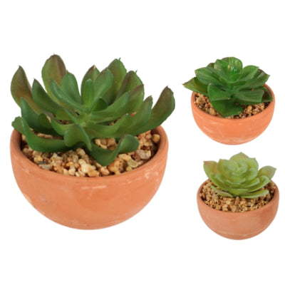 Plante artificielle en pot 9 cm 3 assortis | 12 pièces