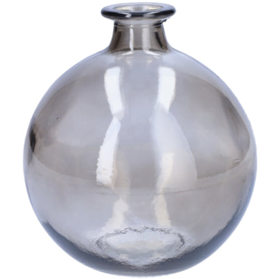 Vase verre gris 17 cm | 6 pièces