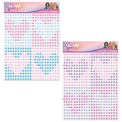 Craft Universe Glam Girls Autocollants Diamant A5 2 Assortis | 24 pièces