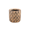 Pot de fleur Ptmd melton xxs marron 10 cm | 12 pièces