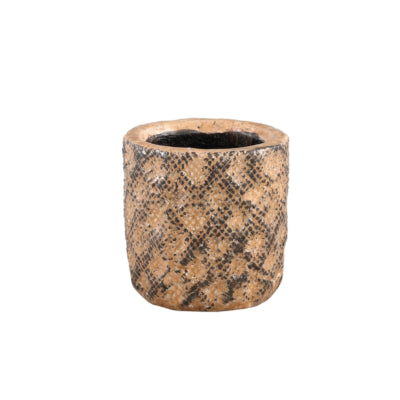 Pot de fleur Ptmd melton xxs marron 10 cm | 12 pièces