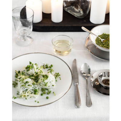Assiette plate Vtwonen blanc argent 25,5 cm | 12 pièces