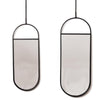 Housevitamin miroir mural métal noir 60 cm lot de 2 | 6 pièces