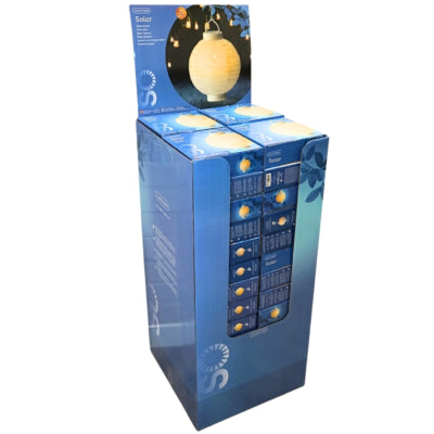 Lumineo(r) lanterne solaire boule effet flamme 23 cm | 56 pièces