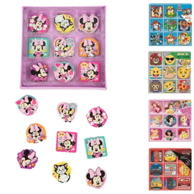 Autocollants licence Disney 3 cm 36 pièces 5 assortis | 48 pièces