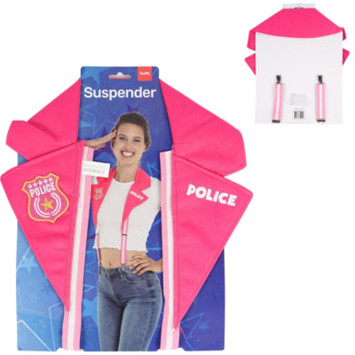 Folat bretelles de police rose taille unique | 48 pièces