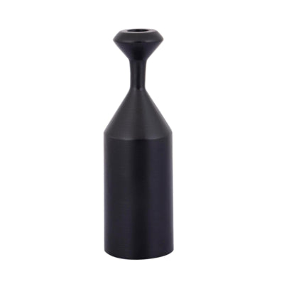 Ptmd bougeoir yanou s aluminium noir 23 cm | 6 pièces