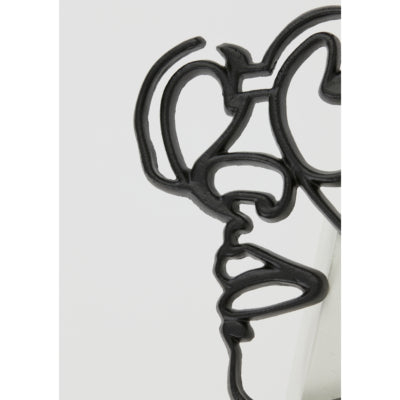 Décoration murale lumineuse vivante visage noir 45 cm | 4 pièces
