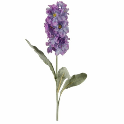 Fleur artificielle matthiola violet 56 cm | 24 pièces