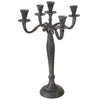 Bougeoir classique en aluminium aspect antique 40 cm | 2 pièces