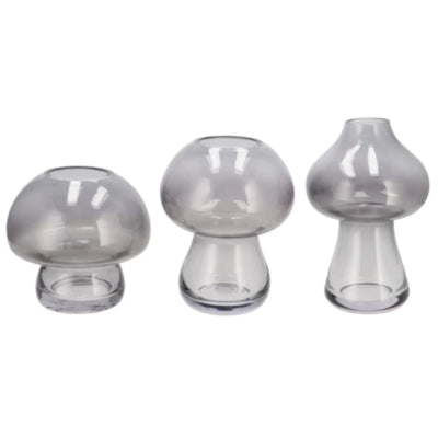 Vase Daan en bois courbé nova noir 20 cm 3 assortis | 6 pièces