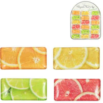 Aimant fruit vitamin kick 5,8 cm 4 assortis | 36 pièces