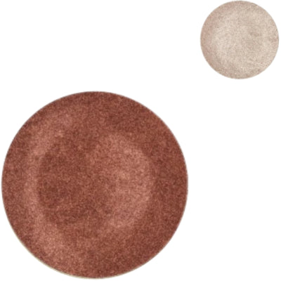 Assiette décorative mélamine brillant couleur bronze nude 22 cm 2 assortis | 18 pièces