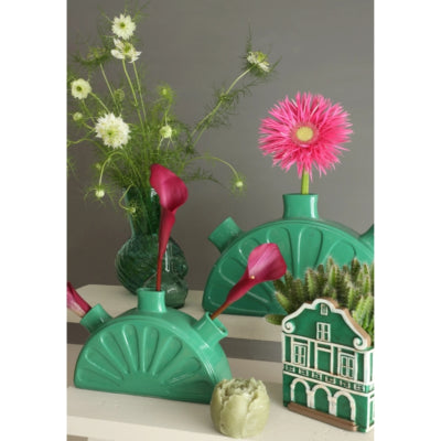 Vase vert citron 28 cm | 8 pièces
