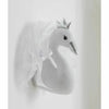 J-line décoration murale cygne en peluche 46 cm | 6 pièces