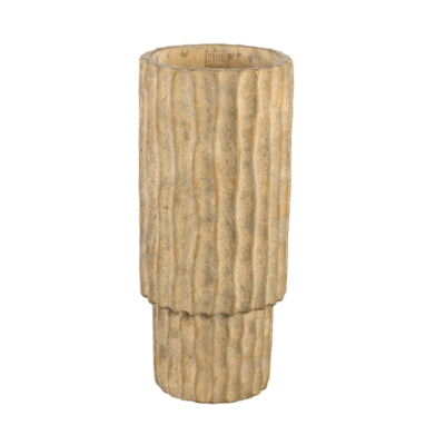 Ptmd pot de fleur mitty haut s marron 45 cm | 2 pièces