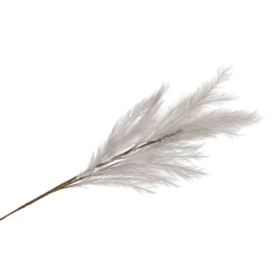 Daan branche artificielle en bois courbé plumes gris argenté 100 cm | 12 pièces
