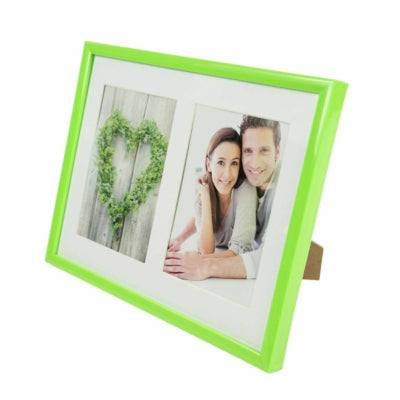 Cadre photo passe-partout facile pour 2 photos vert 10 x 15 cm | 12 pièces