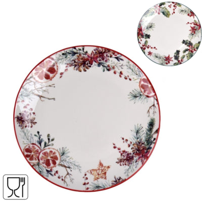 Assiette Siaki porcelaine 27 cm 2 assorties | 6 pièces