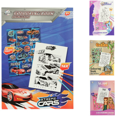 Livre de coloriage sous licence a4 avec autocollants 4 assortis | 36 pièces