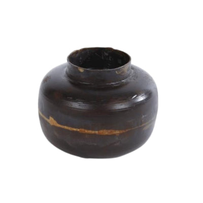 Photophore caché métal marron 8 cm | 12 pièces
