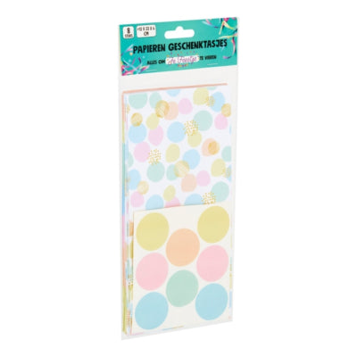 D.p. sacs cadeaux d'usine 8 pièces couleur pastel 22 cm | 24 pièces