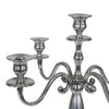 Bougeoir classique en aluminium argenté 144 cm | 2 pièces