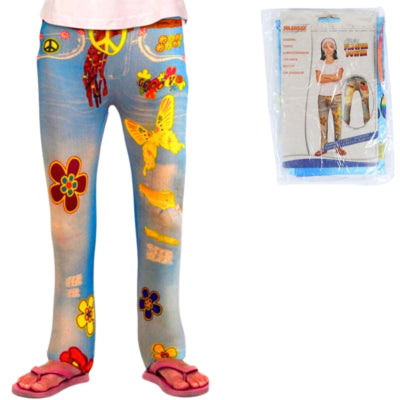 Leggings stretch flower power enfants | 24 pièces
