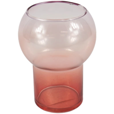 Vase osha verre orange rouge 16 cm | 24 pièces