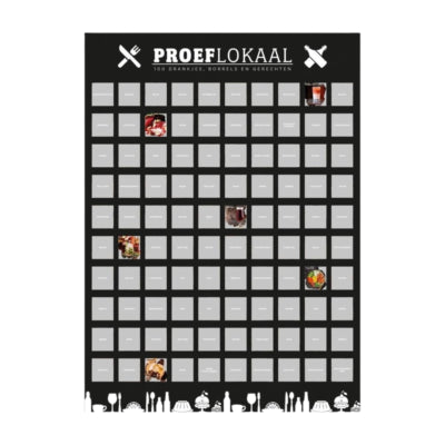 Affiche à gratter Senza 100 plats 80 cm | 12 pièces