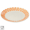 Assiette J-line courbe orange 22 cm | 12 pièces