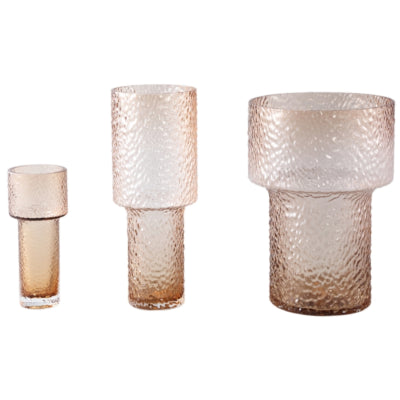 Ptmd vase blane s marron 20 cm | 12 pièces