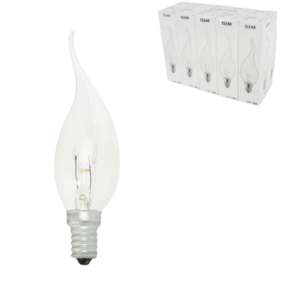 Ampoule bougie transparente e14 230v 15w | 100 pièces
